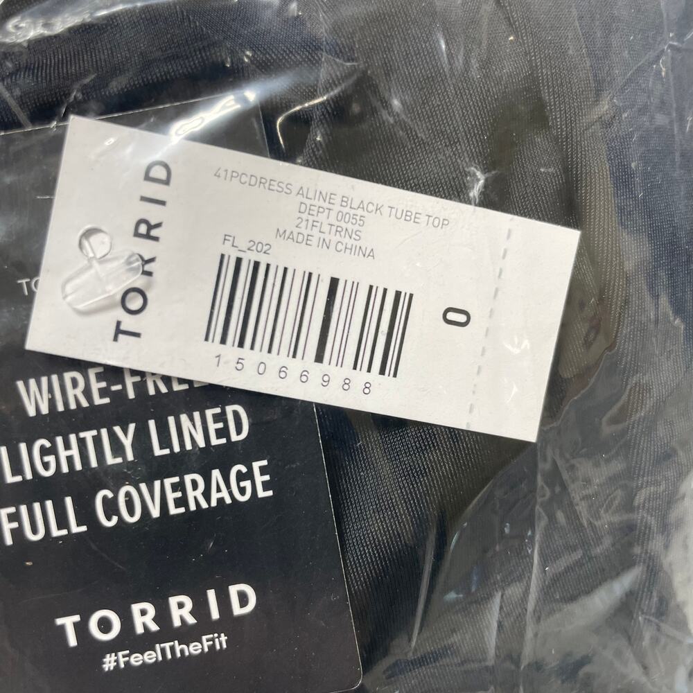 Torrid NWT Wireless Mid Removable Straps Swim Dress With Brief Black Size 0X - Picture 9 of 9
